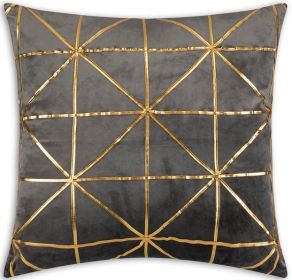 Sera Charcoal Gold Pillow