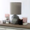 Geometric Concrete Tabletop Lamp, Gray