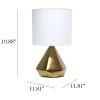 Solid Pyramid Lamp, Gold