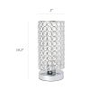 Elipse Crystal Cylindrical Uplight Table Lamp, Chrome