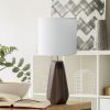 Ceramic Prism Tabletop Lamp, Espresso Brown