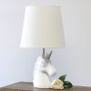 Sparkling Silver and White Unicorn Table Lamp