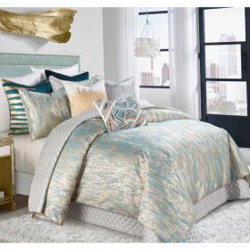 Jade Queen Teal Gold Duvet