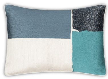 Jade Blue Mulitcolor Lumbar Pillow