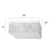 Glam 2 Light 12 Inch Square Flush Mount, White