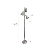 Modern Metal 3-Light Tree Floor Lamp, Brushed Nickel Finish