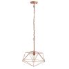 1 Light 16" Modern Metal Wire Paragon Hanging Ceiling Pendant Fixture, Rose Gold