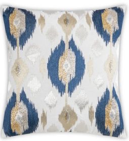 Maia Embroidered Ikat Pillow