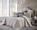 Maya King Beige And Silver Quilt Set