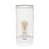 White Mesh Cylindrical Steel Table Lamp