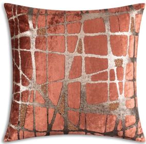 Mila Abstract Rust Gold Pillow