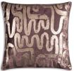 Mila Circular Abstract Brown Gold Pillow