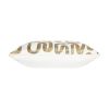 Mila Circular Abstract Ivory Gold Pillow