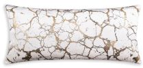 Mila Crackle Abstract Ivory Gold Pillow