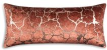 Mila Crackle Abstract Rust Gold Pillow