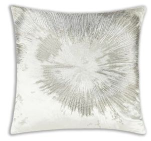 Mira Starburst Grey Velvet Pillow