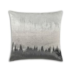 Mira Grey Silver Velvet Pillow