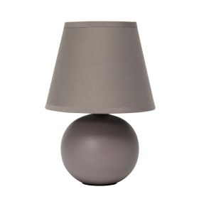 Mini Ceramic Globe Tabletop Lamp, Gray