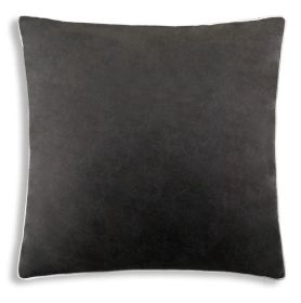 Noah Black Silver Velvet Pillow