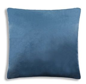 Noah Navy Silver Velvet Pillow