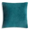 Noah Teal Silver Velvet Pillow