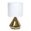 Solid Pyramid Lamp, Gold