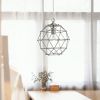 1 Light Hexagon Industrial Rustic Ceiling Pendant Light, Brushed Nickel