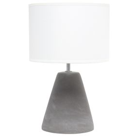 Pinnacle Concrete Tabletop Lamp, White