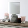 Geometric Concrete Tabletop Lamp, White