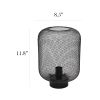 Black Metal Mesh Industrial Table Lamp