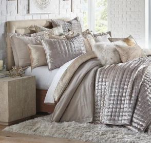 Prato King Beige Quilt Set