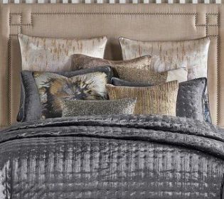 Prato King Charcoal Quilt Set