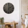 Handsome 21" Rustic Farmhouse Wood Wall Clock, Rustic Gray