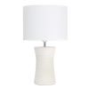 Ceramic Hourglass Tabletop Lamp, Off White