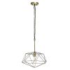 1 Light 16" Modern Metal Wire Paragon Hanging Ceiling Pendant Fixture, Antique Brass