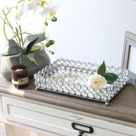 Elipse Crystal and Chrome Mirrored Vanity Tray