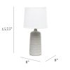 Textured Linear Ceramic Tabletop Lamp, Taupe