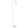 Modern Arched Lantern Floor Lamp with Glass Shade, White