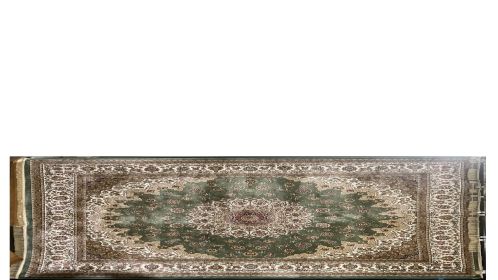 Regal 3 x 10 Green and Ivory Isfahan Design