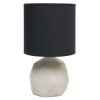 Geometric Concrete Tabletop Lamp, Black