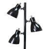 Modern Metal 3-Light Tree Floor Lamp, Black Finish