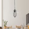 1 Light Elongated Metal Ceiling Pendant Light, Black