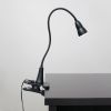 1W LED Gooseneck Clip Light Desk Lamp, Black