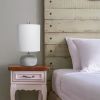 Concrete Thumbprint Table Lamp with White Fabric Shade