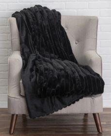 Lux Black Throw 60"x50"