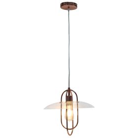 1 Light Elongated Metal Ceiling Pendant Light, Rose Gold