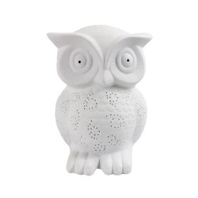 Porcelain Wise Owl Shaped Animal Light Tabletop Lamp