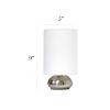 Gemini 2 Pack Mini Touch Tabletop Lamp with Fabric Shades Ivory