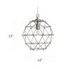 1 Light Hexagon Industrial Rustic Ceiling Pendant Light, Brushed Nickel