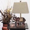 Elephant Table Lamp with Fabric Shade